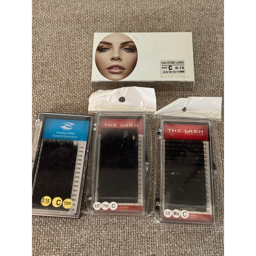 Lot of Eyelash Extension Mixed Black C-Curl Bundle Mink Style Professional Grade